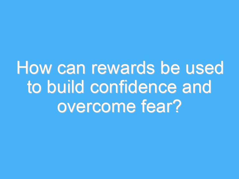 How can rewards be used to build confidence and overcome fear?