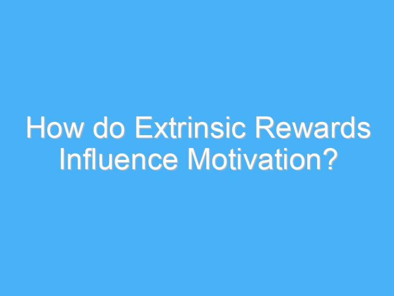 How do Extrinsic Rewards Influence Motivation?