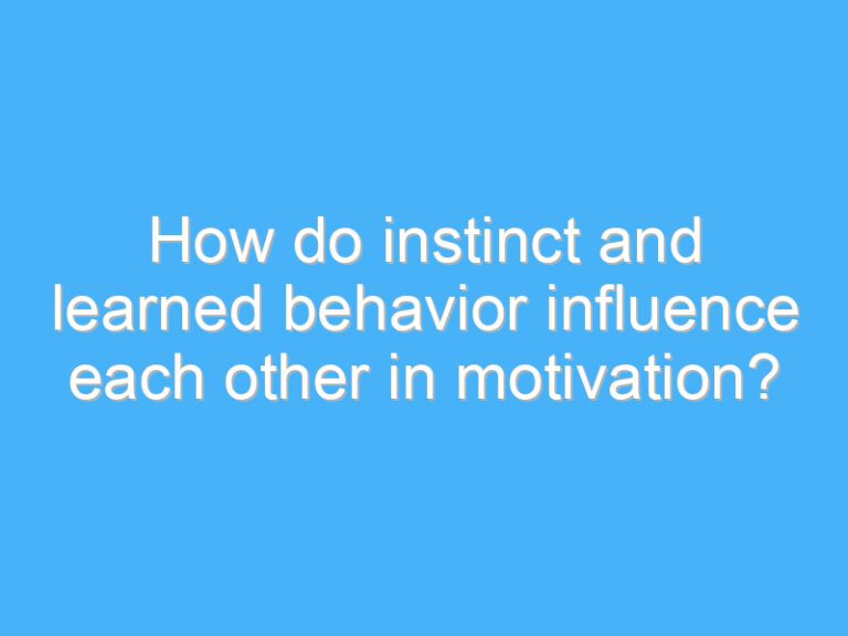 How do instinct and learned behavior influence each other in motivation?