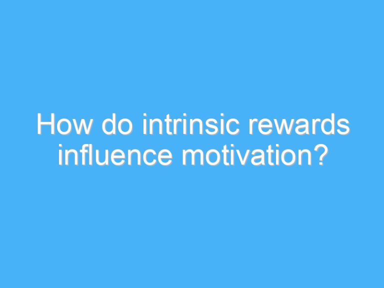 How do intrinsic rewards influence motivation?