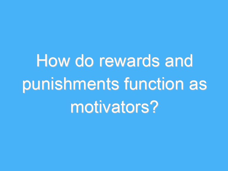 How do rewards and punishments function as motivators?