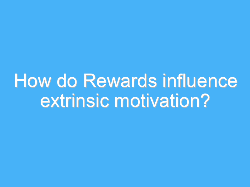 how do rewards influence extrinsic motivation 2334