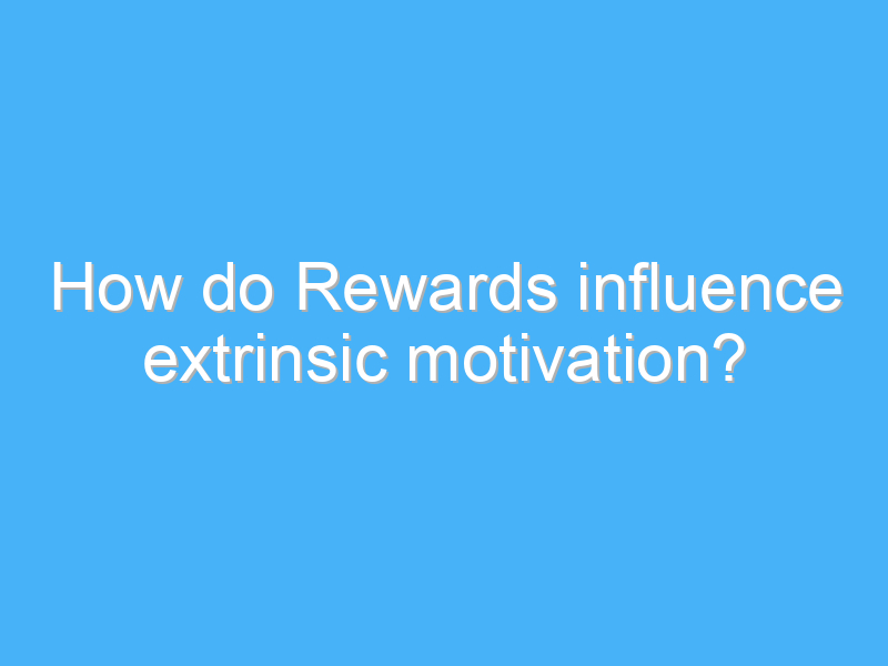 how do rewards influence extrinsic motivation 2334