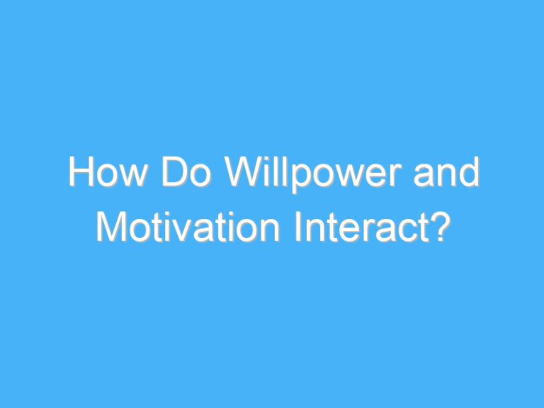 How Do Willpower and Motivation Interact?