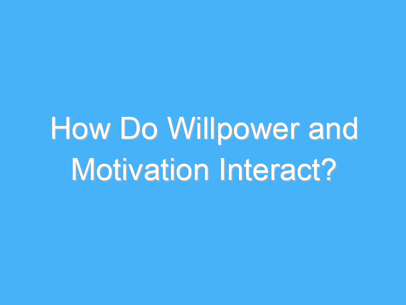 how do willpower and motivation interact 2656