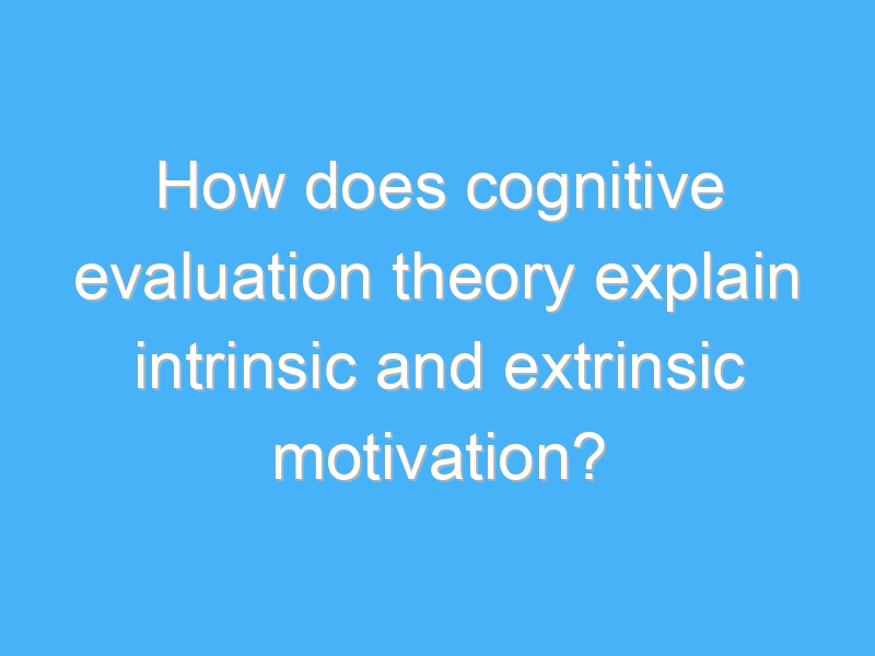 how does cognitive evaluation theory explain intrinsic and extrinsic motivation 3092 3