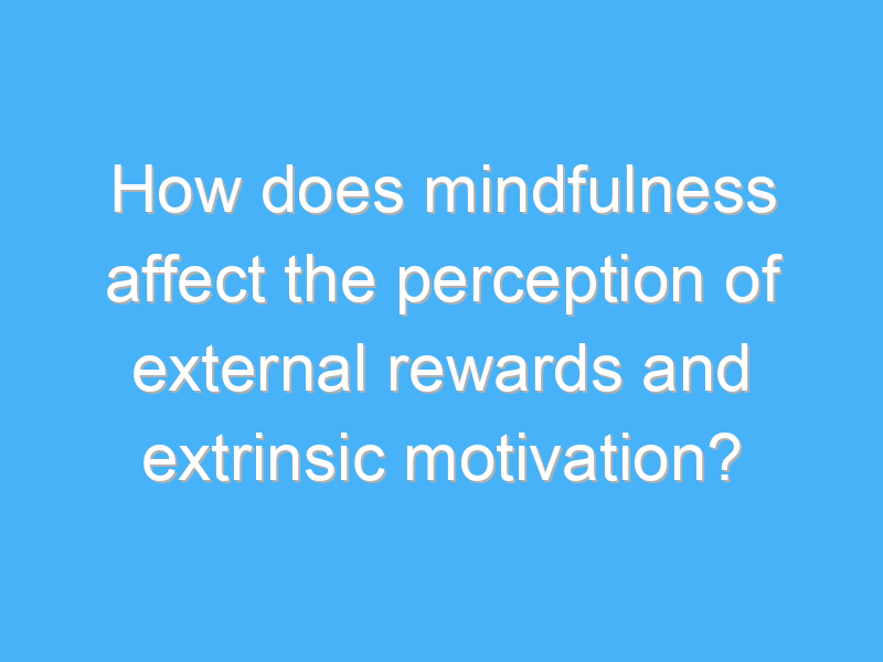 how does mindfulness affect the perception of external rewards and extrinsic motivation 2158