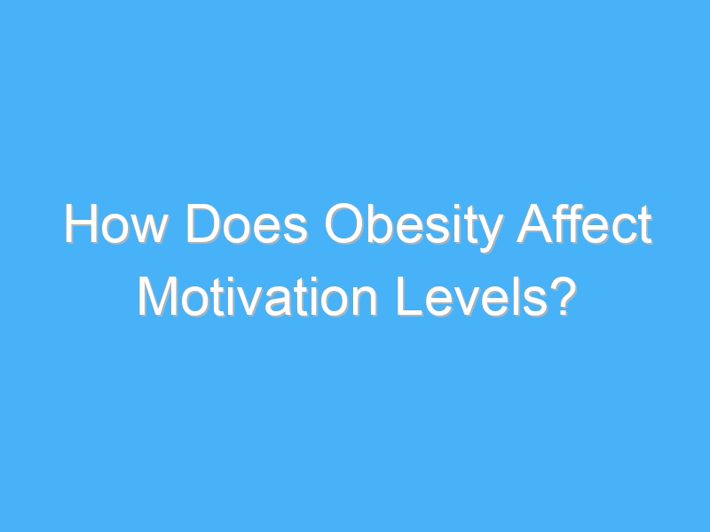 how does obesity affect motivation levels 1711 2