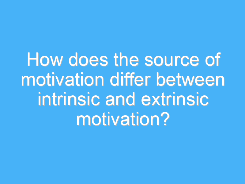 how does the source of motivation differ between intrinsic and extrinsic motivation 2039 1