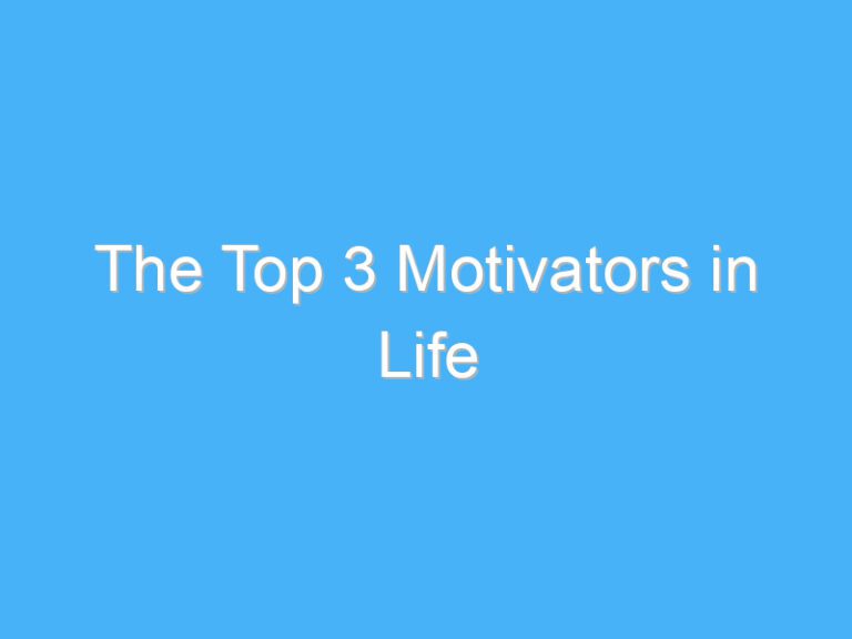 The Top 3 Motivators in Life