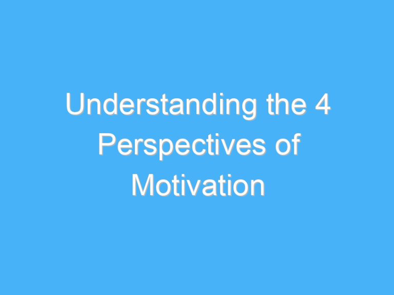 Understanding the 4 Perspectives of Motivation