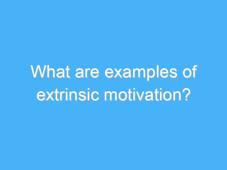 What are examples of extrinsic motivation?