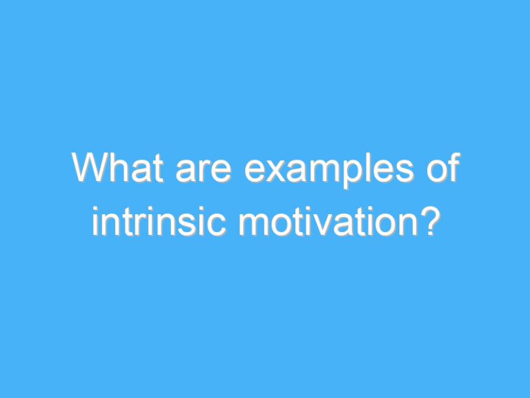 What are examples of intrinsic motivation?