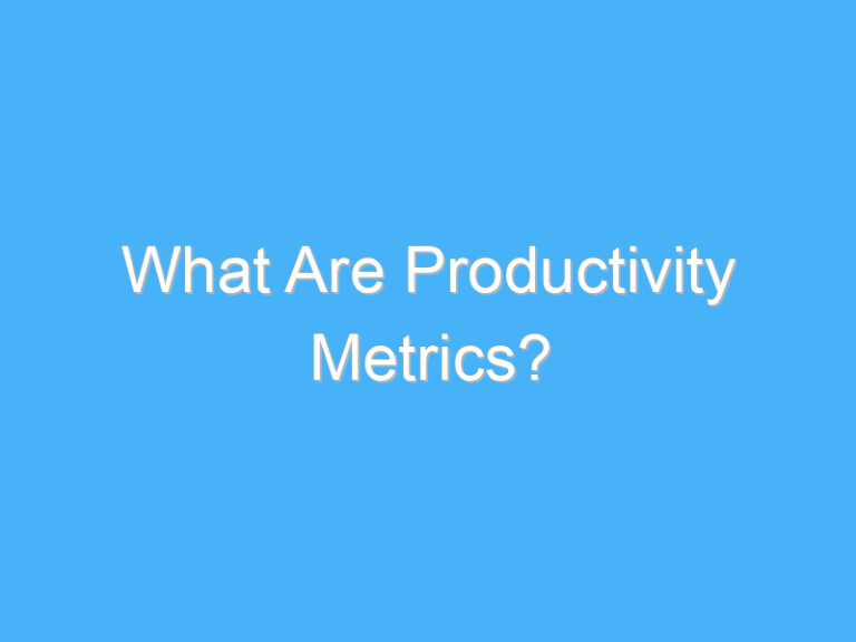 What Are Productivity Metrics?