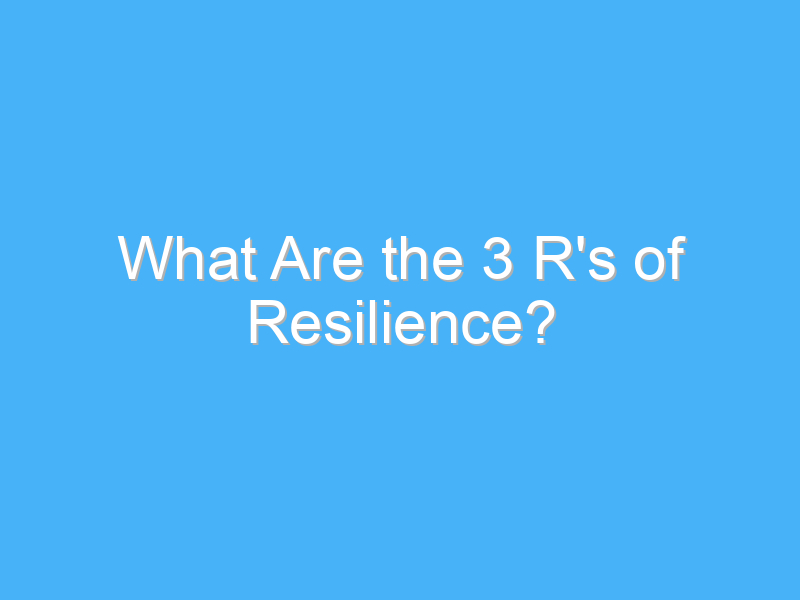 what are the 3 rs of resilience 510
