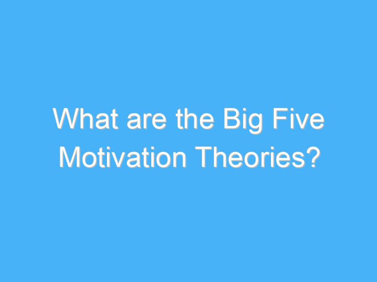 What are the Big Five Motivation Theories?