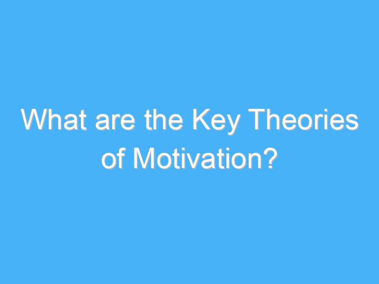 What are the Key Theories of Motivation?