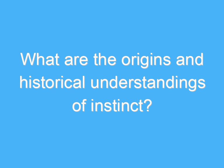 What are the origins and historical understandings of instinct?