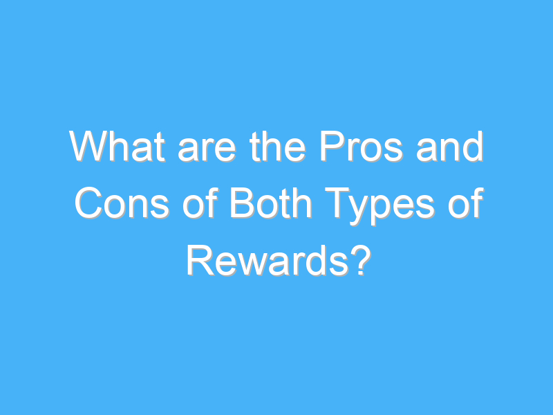 what are the pros and cons of both types of rewards 2735