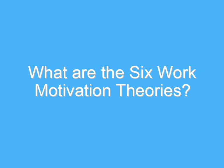 What are the Six Work Motivation Theories?