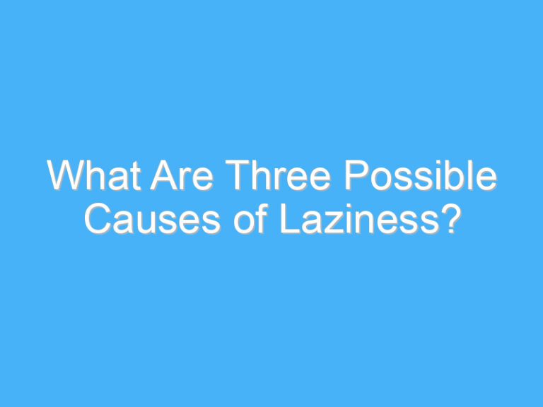 What Are Three Possible Causes of Laziness?