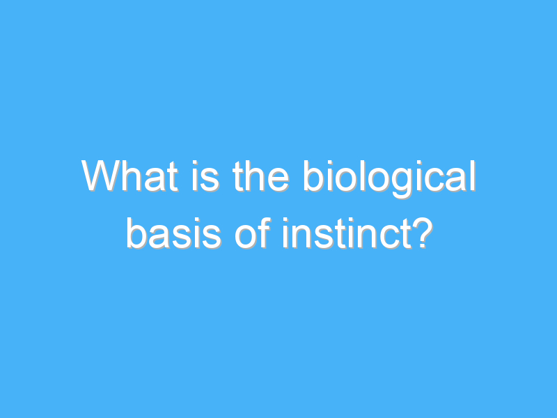 what is the biological basis of instinct 1733