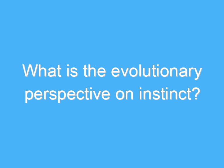 What is the evolutionary perspective on instinct?