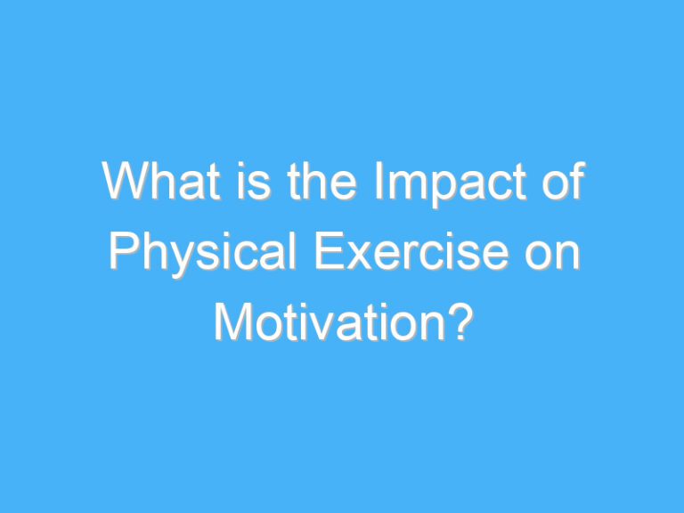 What is the Impact of Physical Exercise on Motivation?