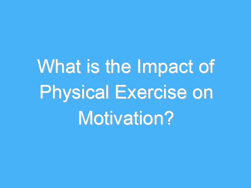 what is the impact of physical exercise on motivation 2010 1