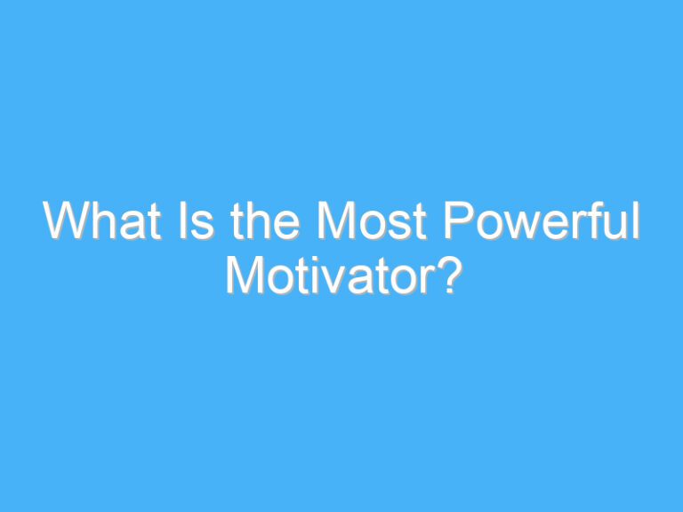 What Is the Most Powerful Motivator?