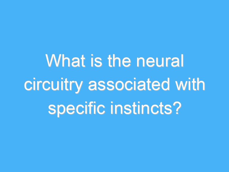 What is the neural circuitry associated with specific instincts?