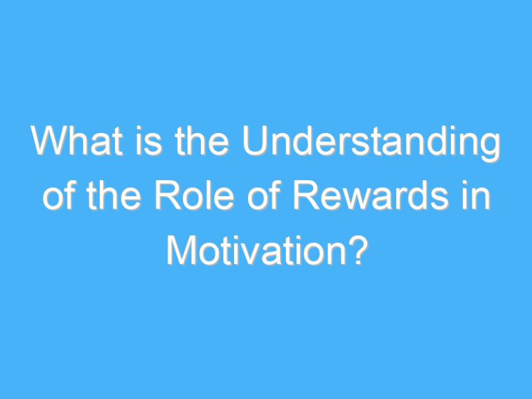 What is the Understanding of the Role of Rewards in Motivation?