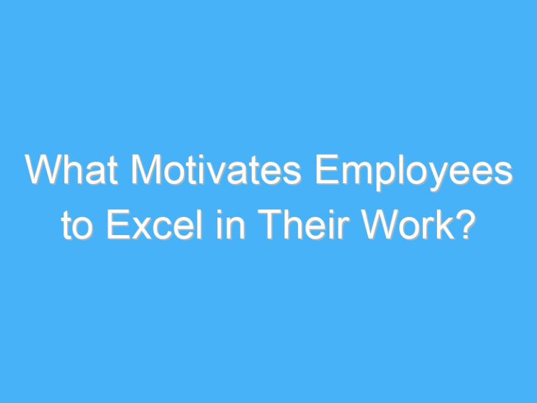 What Motivates Employees to Excel in Their Work?