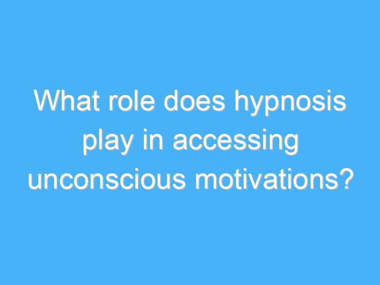 What role does hypnosis play in accessing unconscious motivations?