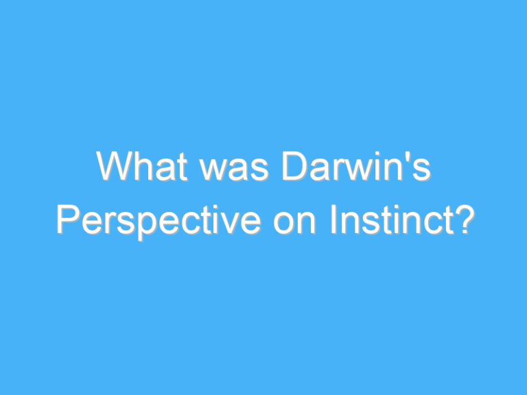 What was Darwin’s Perspective on Instinct?