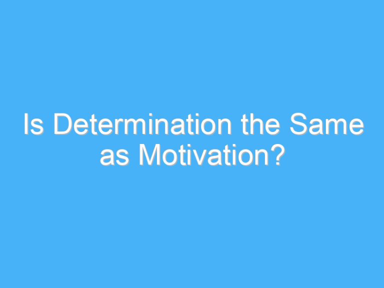 Is Determination the Same as Motivation?