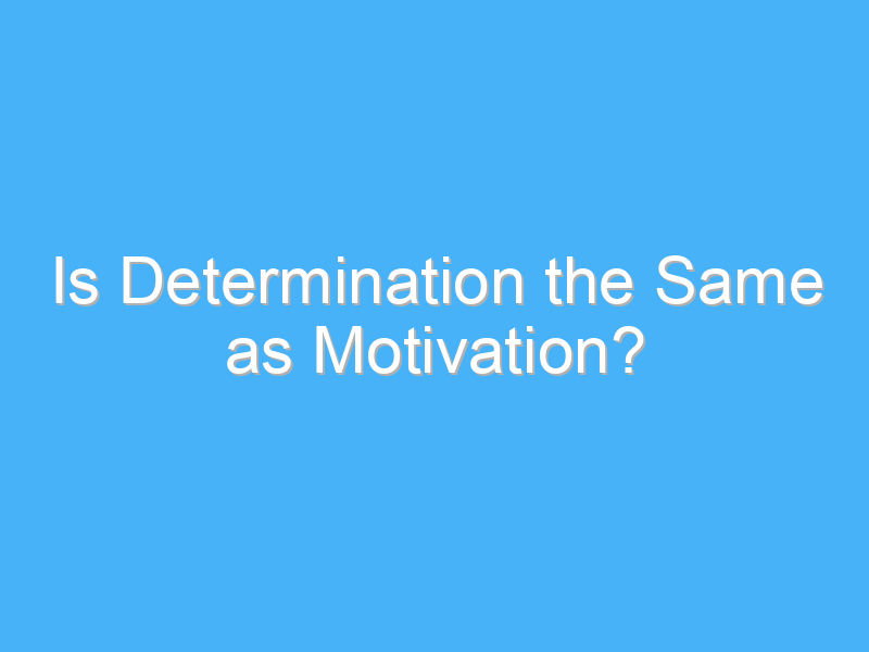 is determination the same as motivation 7940