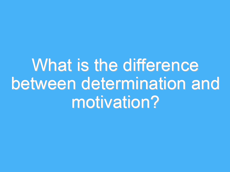 what is the difference between determination and motivation 7846